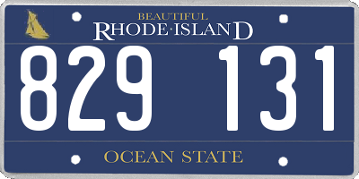 RI license plate 829131