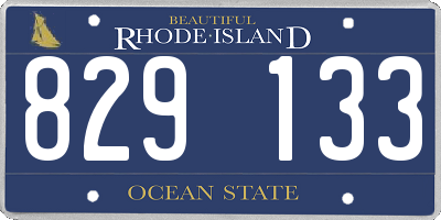 RI license plate 829133