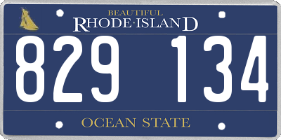 RI license plate 829134