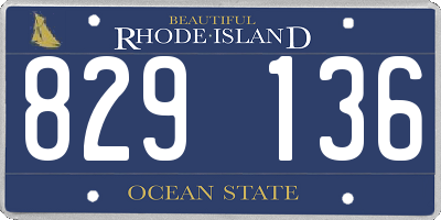 RI license plate 829136