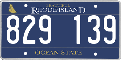 RI license plate 829139