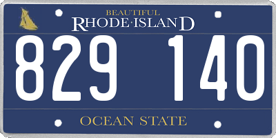 RI license plate 829140