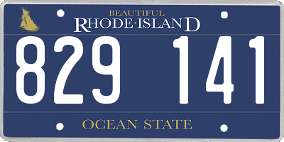 RI license plate 829141