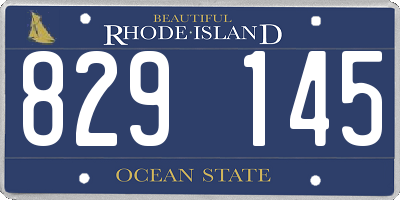 RI license plate 829145