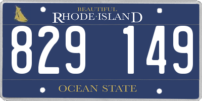 RI license plate 829149