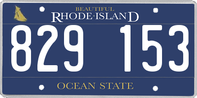 RI license plate 829153