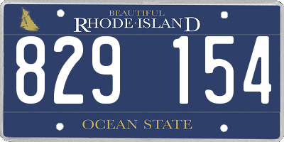 RI license plate 829154