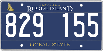 RI license plate 829155