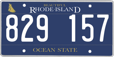 RI license plate 829157