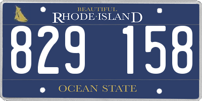 RI license plate 829158