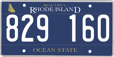 RI license plate 829160