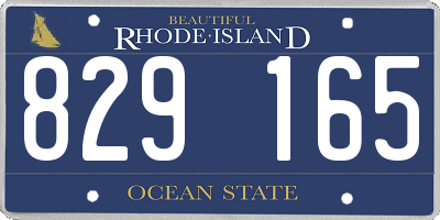 RI license plate 829165