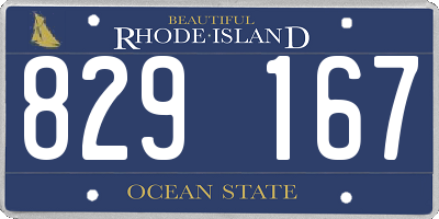 RI license plate 829167