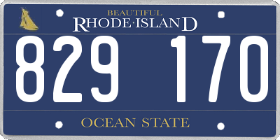 RI license plate 829170