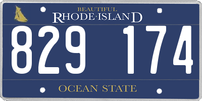 RI license plate 829174