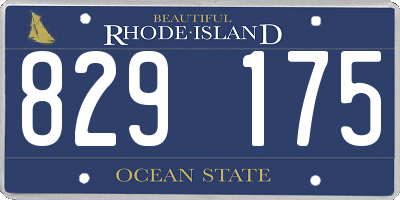 RI license plate 829175