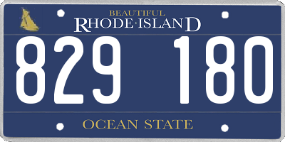 RI license plate 829180