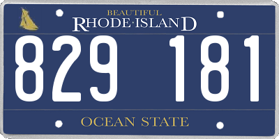 RI license plate 829181
