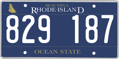 RI license plate 829187