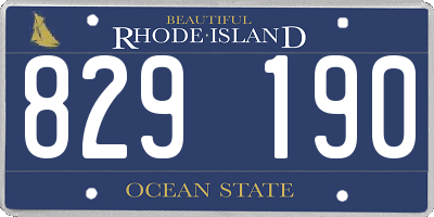 RI license plate 829190