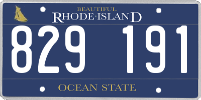 RI license plate 829191