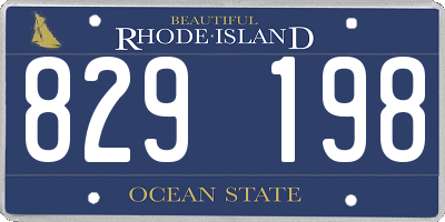 RI license plate 829198