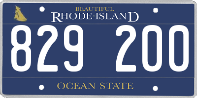RI license plate 829200