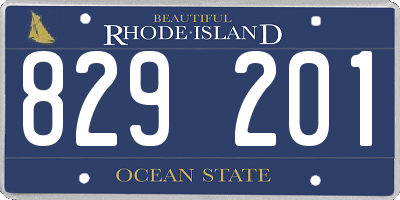 RI license plate 829201