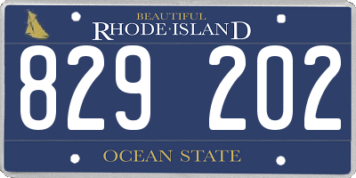 RI license plate 829202