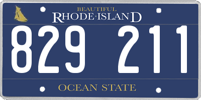 RI license plate 829211