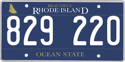 RI license plate 829220