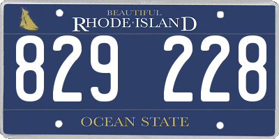 RI license plate 829228