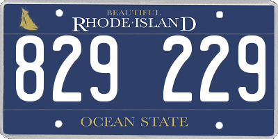 RI license plate 829229