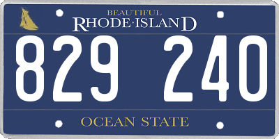 RI license plate 829240