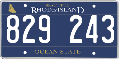 RI license plate 829243