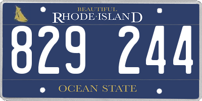 RI license plate 829244