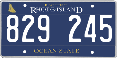 RI license plate 829245