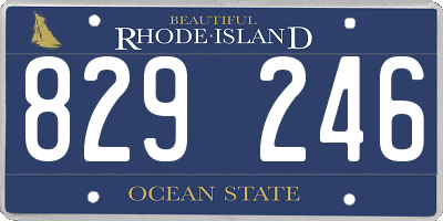 RI license plate 829246