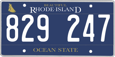 RI license plate 829247