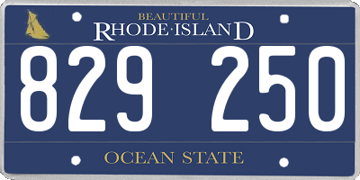 RI license plate 829250