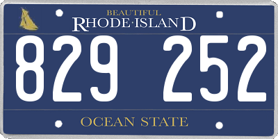 RI license plate 829252