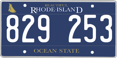 RI license plate 829253
