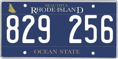 RI license plate 829256