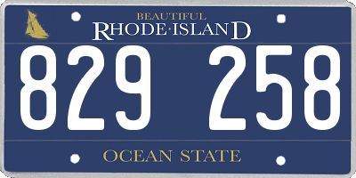 RI license plate 829258