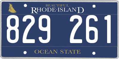 RI license plate 829261