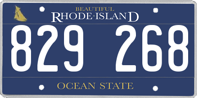 RI license plate 829268