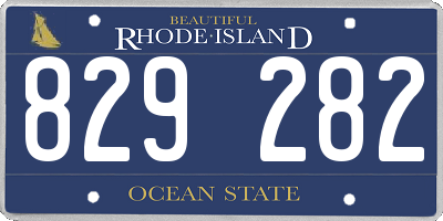 RI license plate 829282