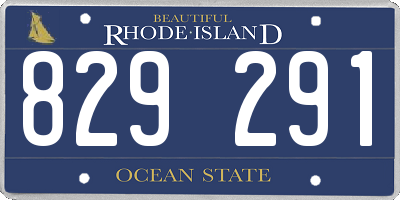 RI license plate 829291