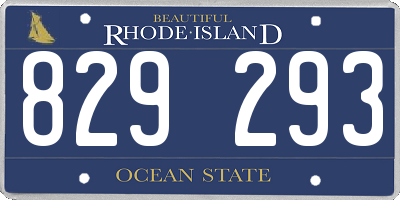 RI license plate 829293