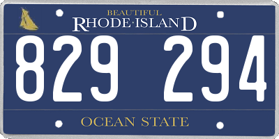RI license plate 829294